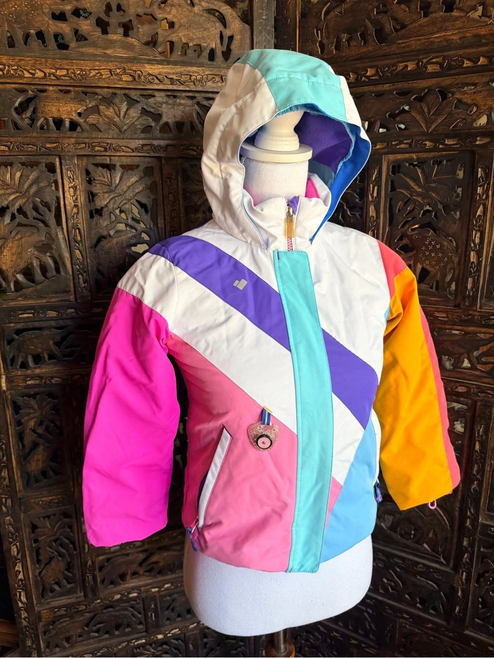 Kids Obermeyer Lissa Ski Jacket Pink, Purple, Teal, Yellow